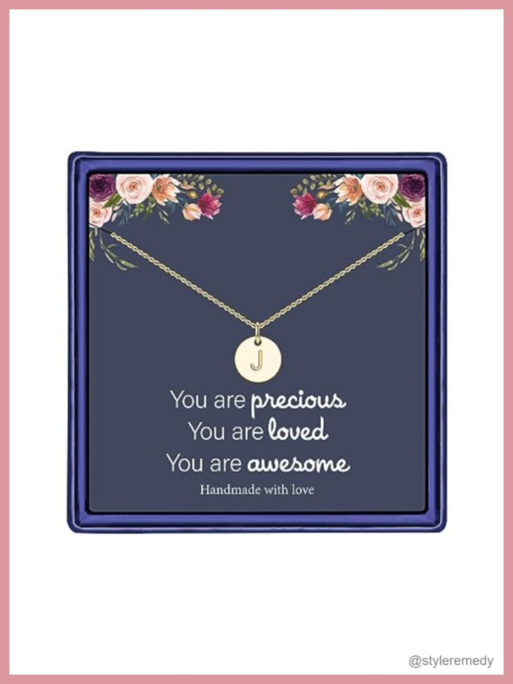 14K Gold Plated Disc Initial Necklace Pendant Lobster Clasp